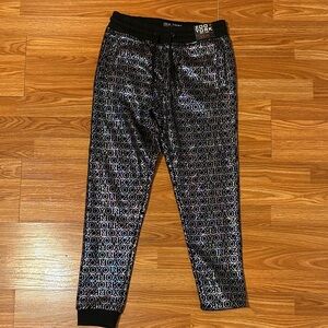 Zoo York Black and holographic Logo Joggers